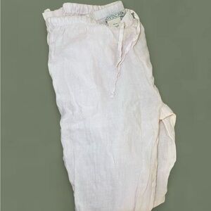 Coyuchi Soft Pink Linen Pants
